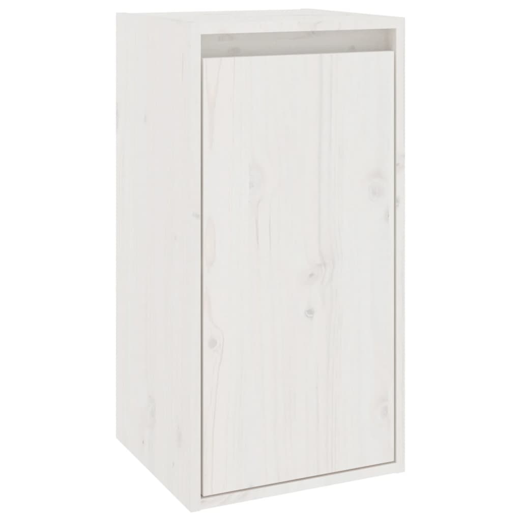 VidaXL Wandkasten 2 st 30x30x60 cm massief grenenhout wit