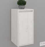 VidaXL Wandkasten 2 st 30x30x60 cm massief grenenhout wit