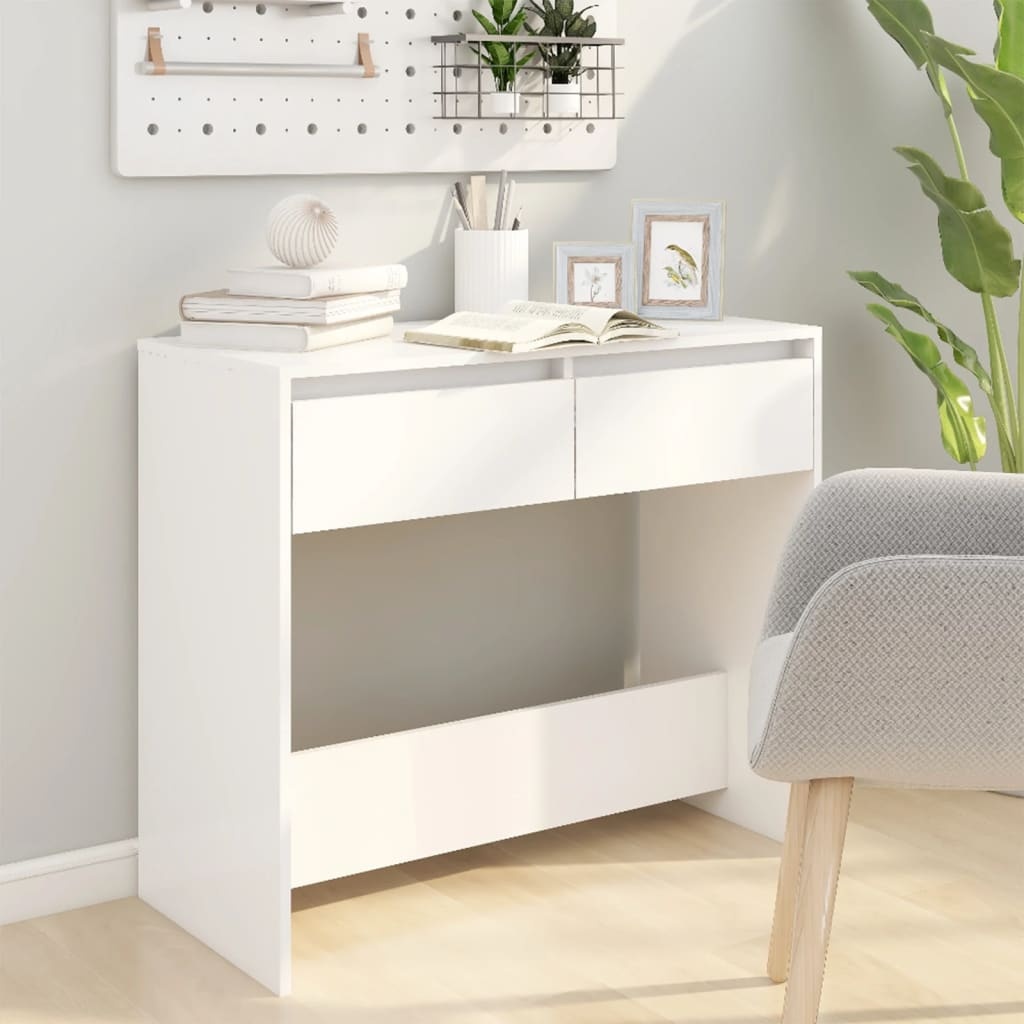 VidaXL Wandtafel 89x41x76,5 cm bewerkt hout wit
