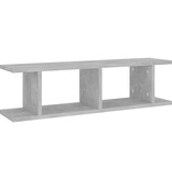 VidaXL Wandschappen 2 st 75x18x20 cm bewerkt hout betongrijs