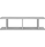 VidaXL Wandschappen 2 st 75x18x20 cm bewerkt hout betongrijs