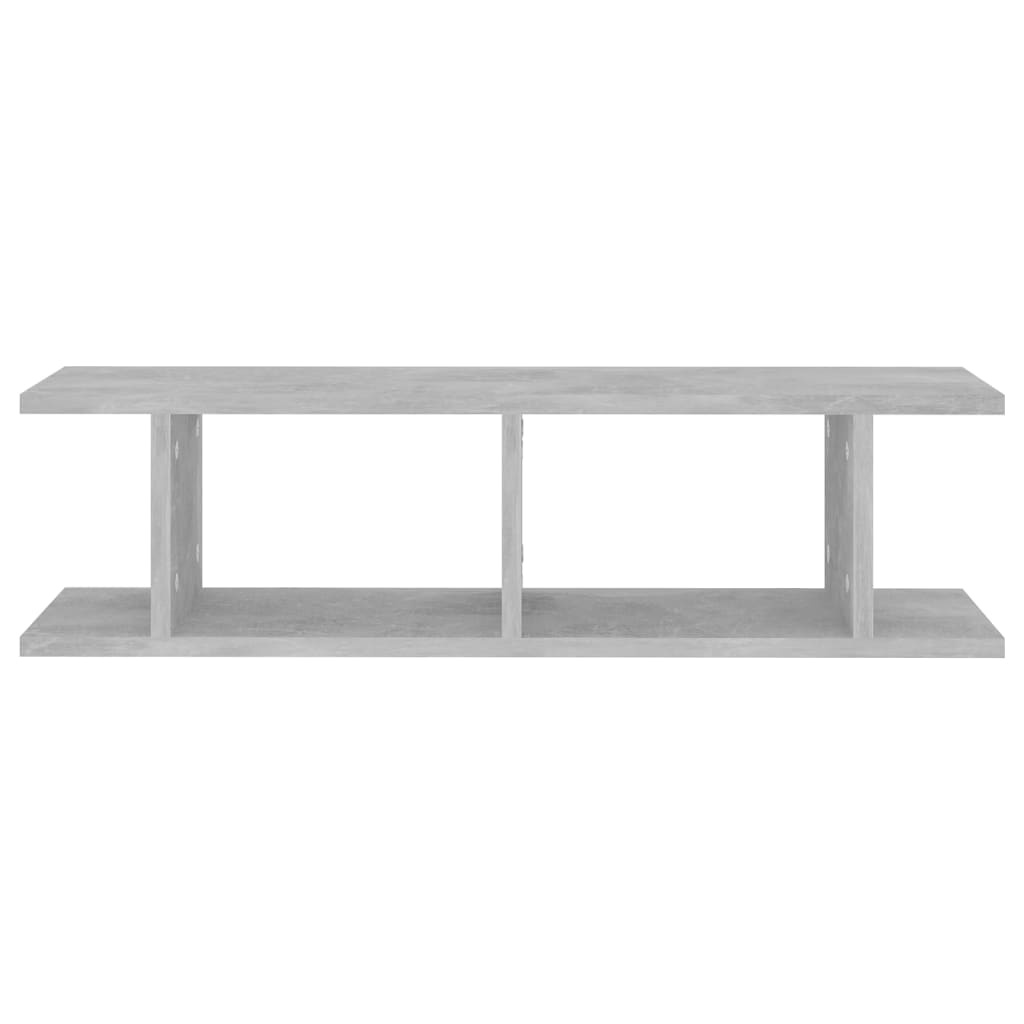 VidaXL Wandschappen 2 st 75x18x20 cm bewerkt hout betongrijs