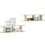 VidaXL Wandschappen 2 st 75x18x20 cm bewerkt hout sonoma eikenkleurig