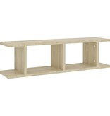 VidaXL Wandschappen 2 st 75x18x20 cm bewerkt hout sonoma eikenkleurig