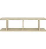 VidaXL Wandschappen 2 st 75x18x20 cm bewerkt hout sonoma eikenkleurig