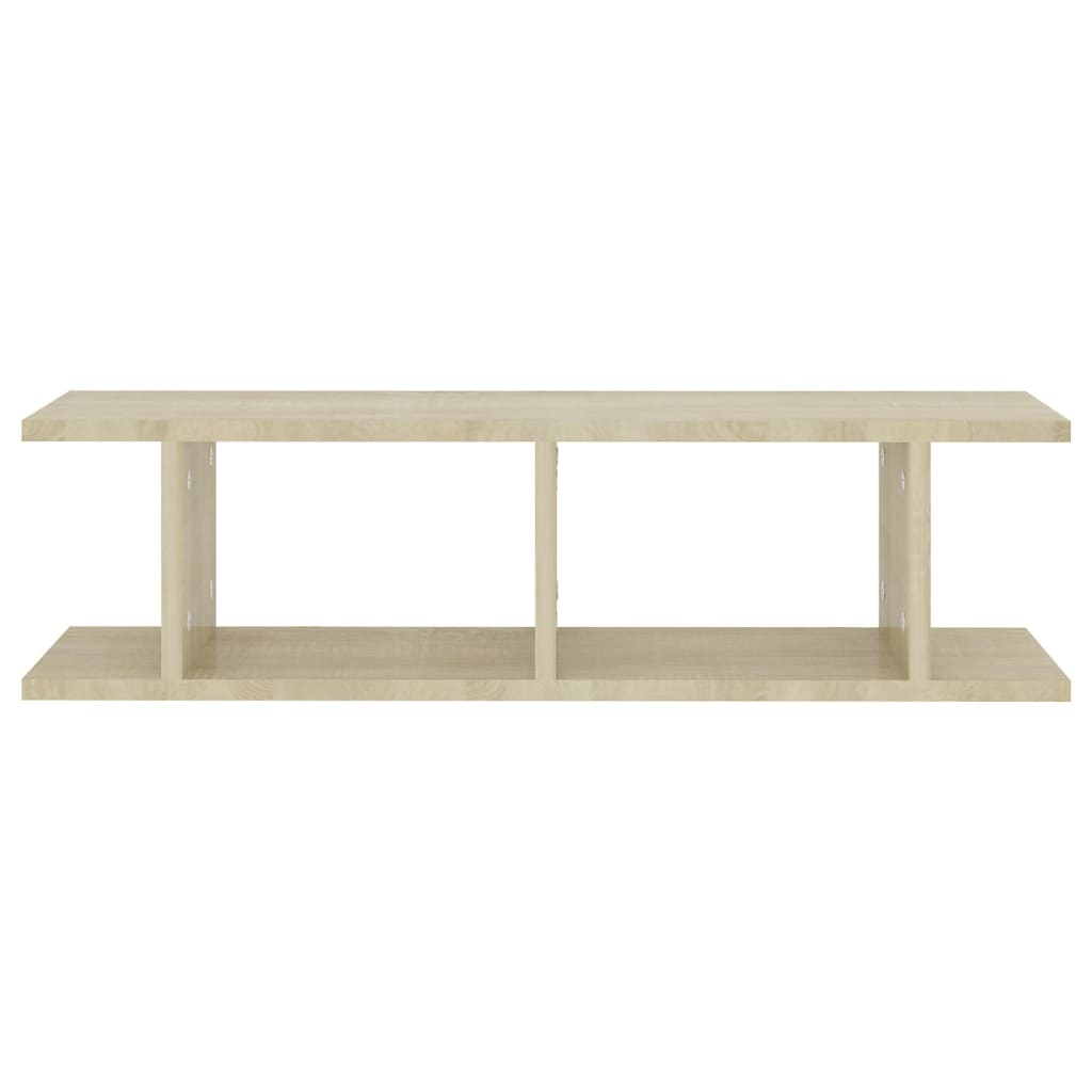 VidaXL Wandschappen 2 st 75x18x20 cm bewerkt hout sonoma eikenkleurig