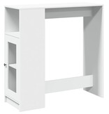 VidaXL Bartafel met rekken 101x40x103,5 cm bewerkt hout wit