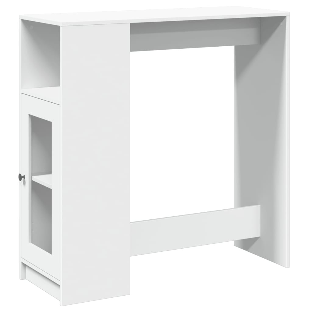 VidaXL Bartafel met rekken 101x40x103,5 cm bewerkt hout wit