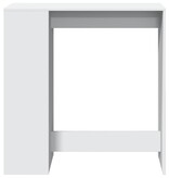 VidaXL Bartafel met rekken 101x40x103,5 cm bewerkt hout wit