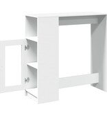VidaXL Bartafel met rekken 101x40x103,5 cm bewerkt hout wit