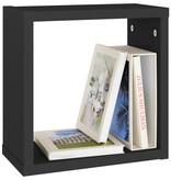 VidaXL Wandschappen kubus 2 st 30x15x30 cm zwart