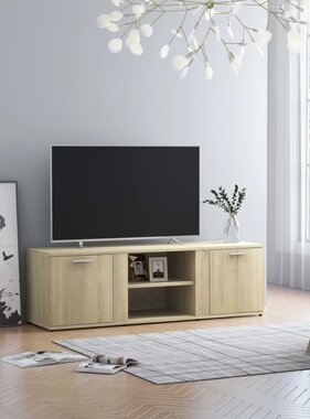 VidaXL Tv-meubel 120x34x37 cm bewerkt hout sonoma eikenkleurig