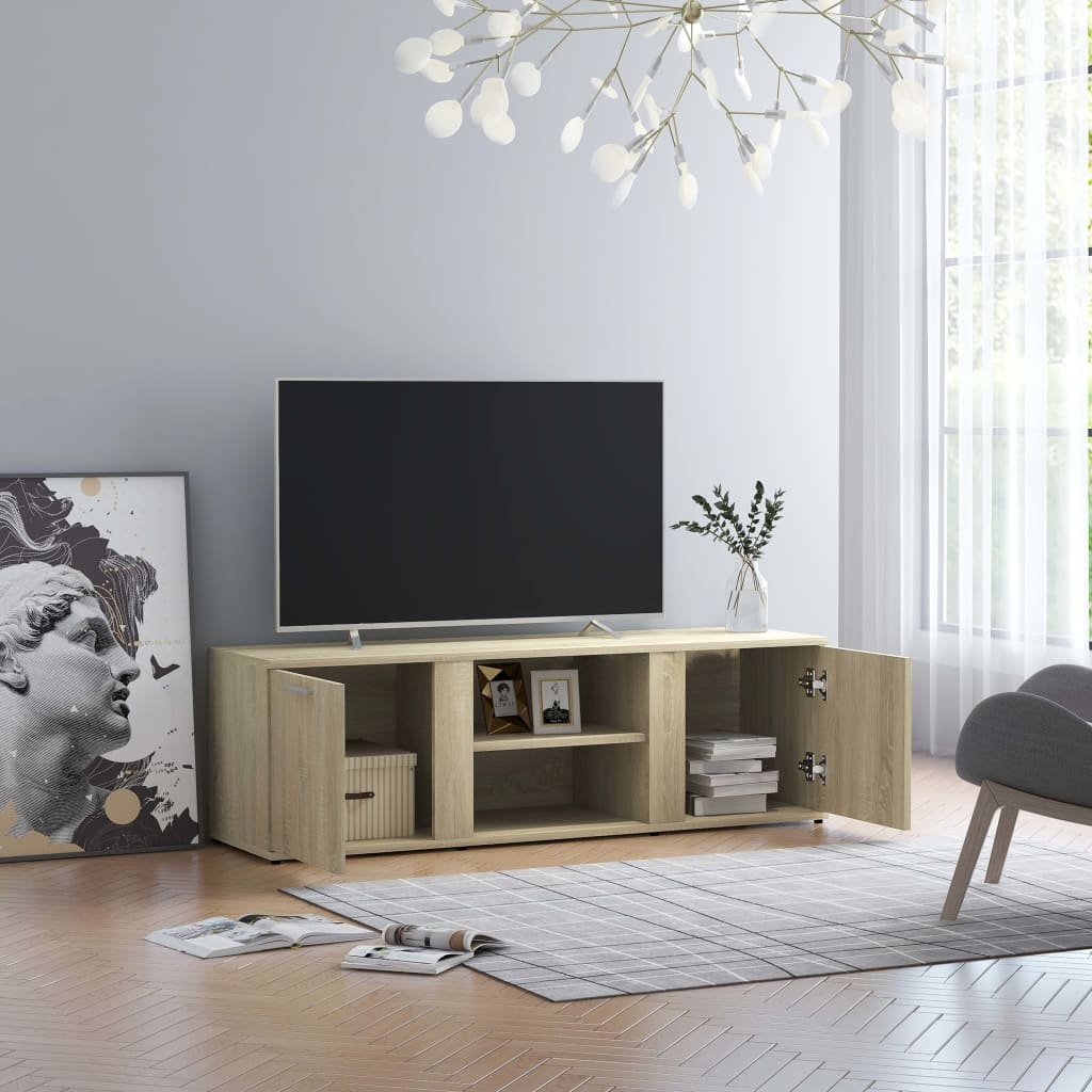 VidaXL Tv-meubel 120x34x37 cm bewerkt hout sonoma eikenkleurig