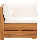 VidaXL 8-delige Loungeset met kussens massief acaciahout crèmewit