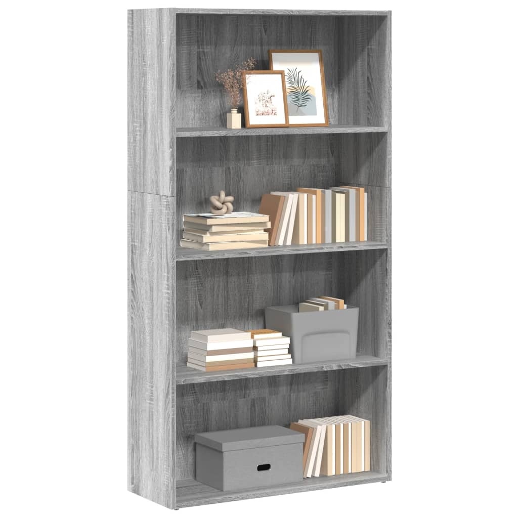 VidaXL Boekenkast 80x30x152 cm bewerkt hout grijs sonoma eikenkleurig