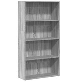 VidaXL Boekenkast 80x30x152 cm bewerkt hout grijs sonoma eikenkleurig