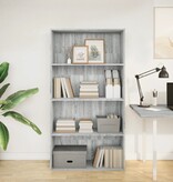 VidaXL Boekenkast 80x30x152 cm bewerkt hout grijs sonoma eikenkleurig