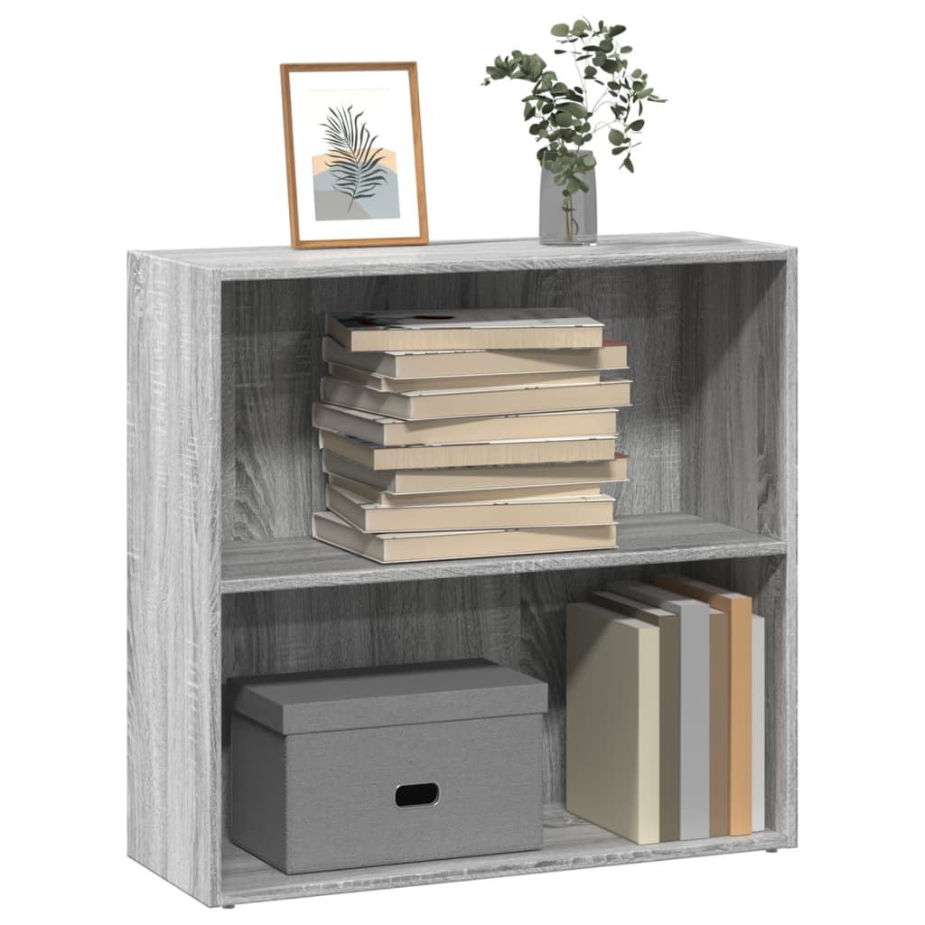 VidaXL Boekenkast 80x30x77 cm bewerkt hout grijs sonoma eikenkleurig