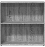 VidaXL Boekenkast 80x30x77 cm bewerkt hout grijs sonoma eikenkleurig