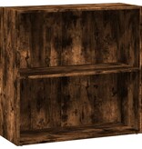 VidaXL Boekenkast 80x30x77 cm bewerkt hout gerookt eikenkleurig
