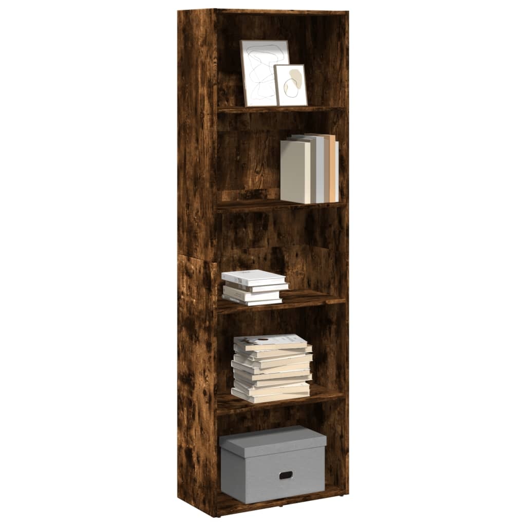 VidaXL Boekenkast 60x30x189 cm bewerkt hout gerookt eikenkleurig