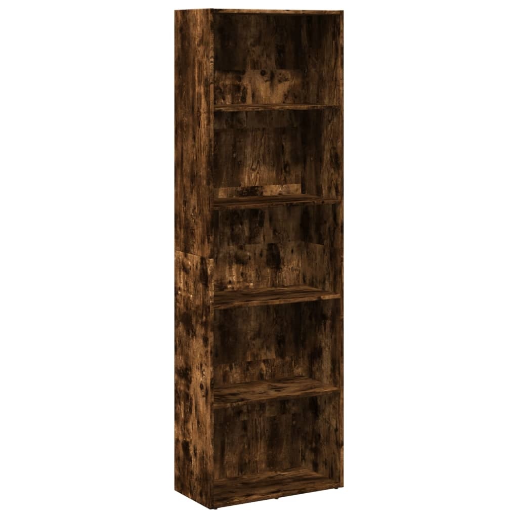 VidaXL Boekenkast 60x30x189 cm bewerkt hout gerookt eikenkleurig