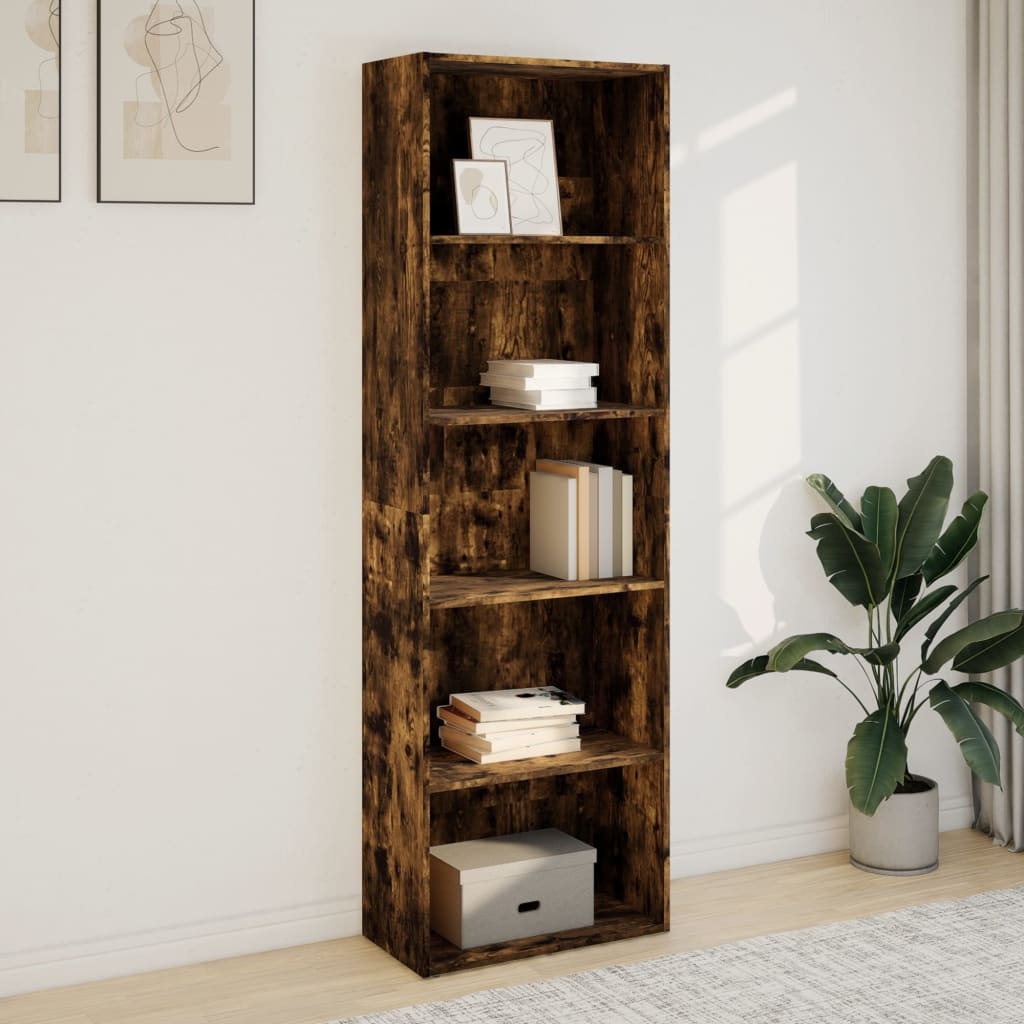 VidaXL Boekenkast 60x30x189 cm bewerkt hout gerookt eikenkleurig