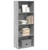 VidaXL Boekenkast 60x30x152 cm bewerkt hout grijs sonoma eikenkleurig