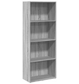 VidaXL Boekenkast 60x30x152 cm bewerkt hout grijs sonoma eikenkleurig