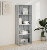 VidaXL Boekenkast 60x30x152 cm bewerkt hout grijs sonoma eikenkleurig