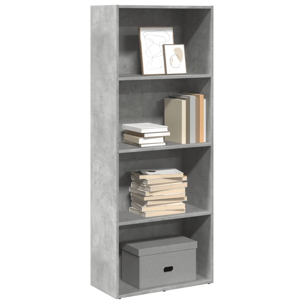 VidaXL Boekenkast 60x30x152 cm bewerkt hout betongrijs