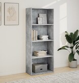 VidaXL Boekenkast 60x30x152 cm bewerkt hout betongrijs