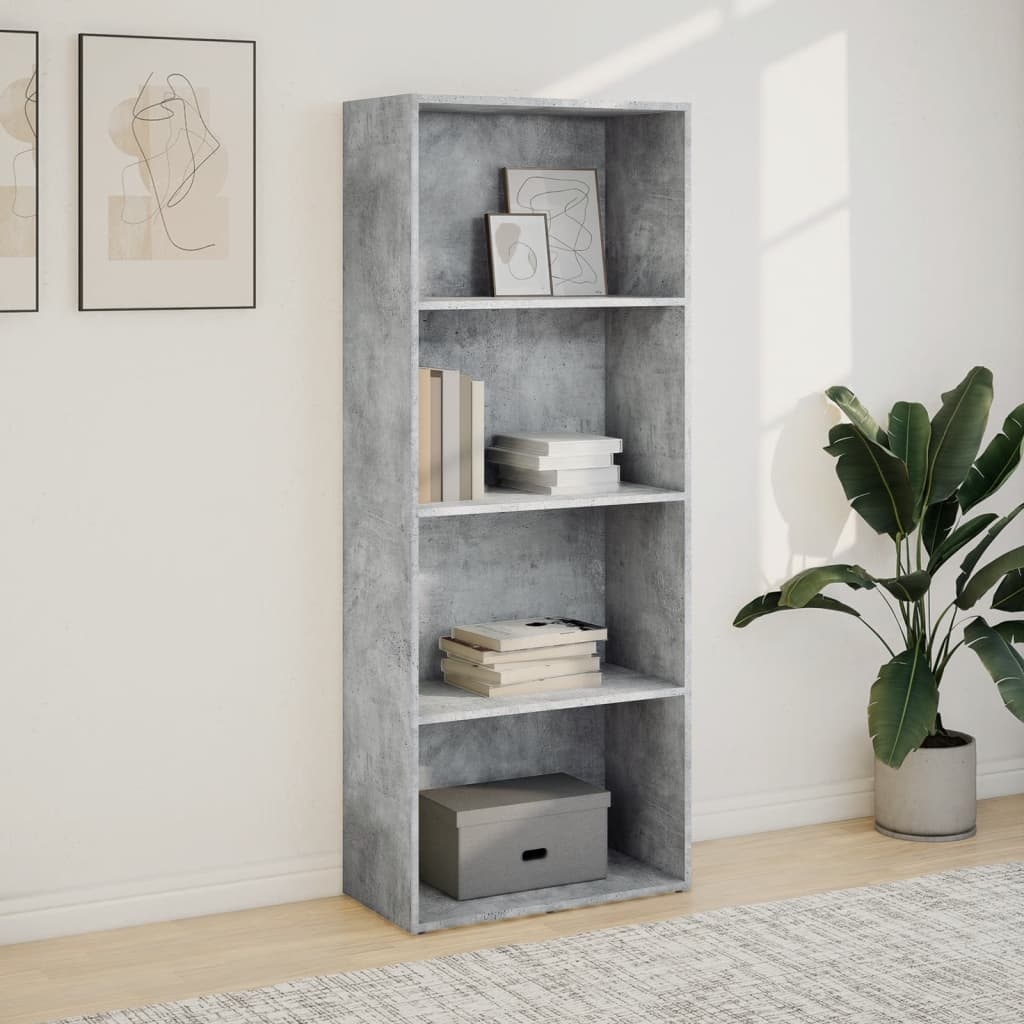 VidaXL Boekenkast 60x30x152 cm bewerkt hout betongrijs