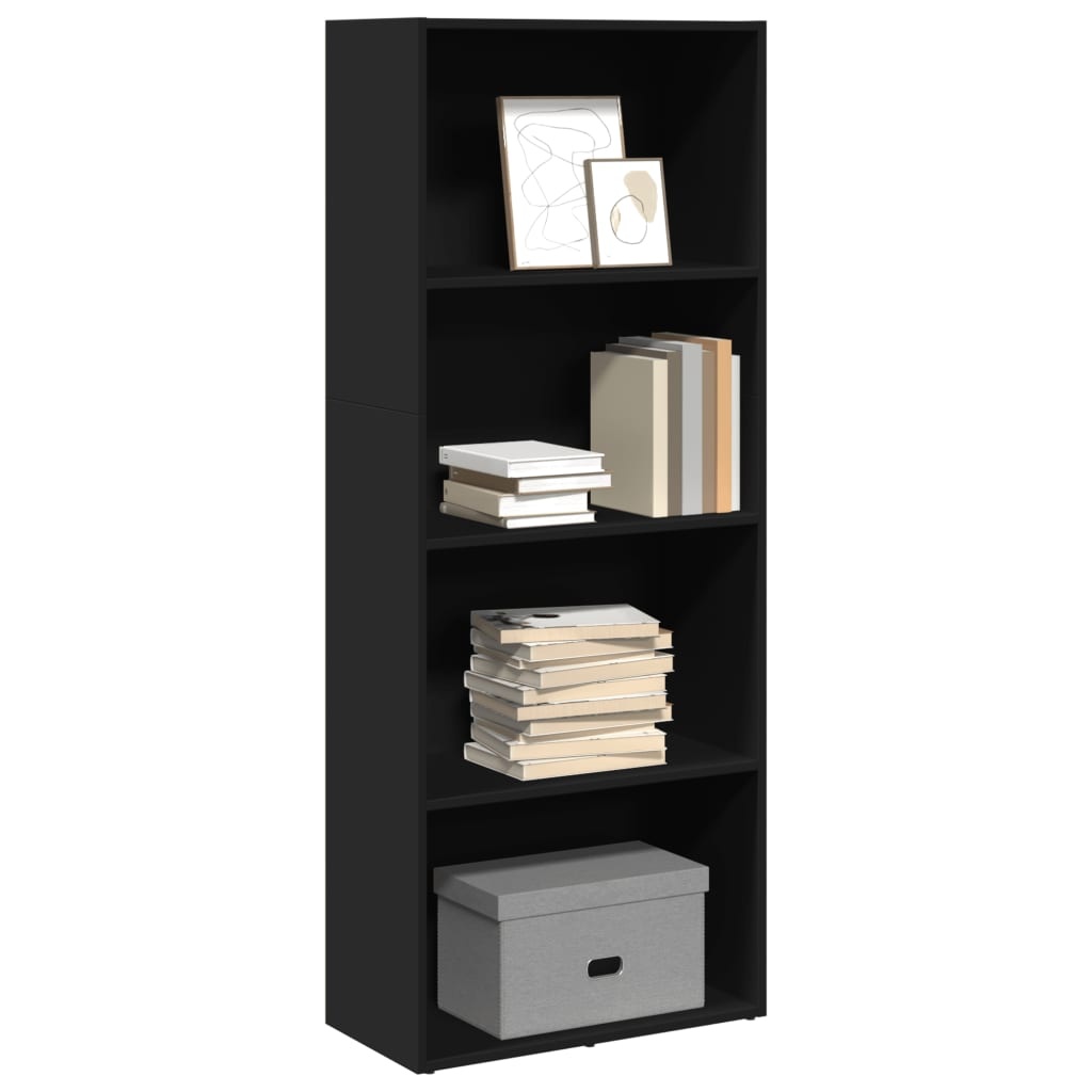 VidaXL Boekenkast 60x30x152 cm bewerkt hout zwart