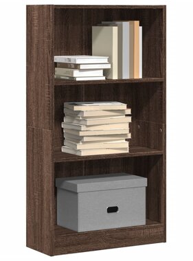 VidaXL Boekenkast 60x24x109 cm bewerkt hout bruin eikenkleurig