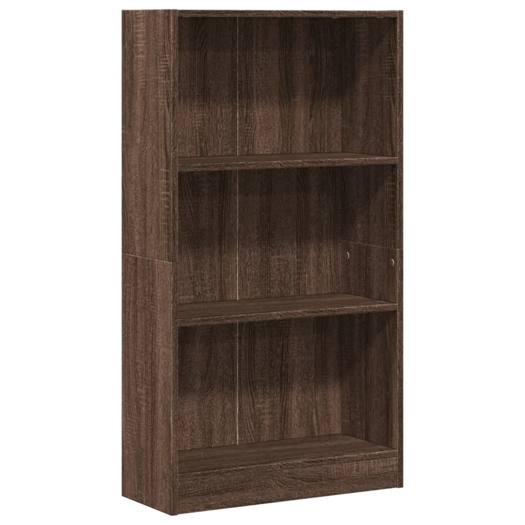 VidaXL Boekenkast 60x24x109 cm bewerkt hout bruin eikenkleurig