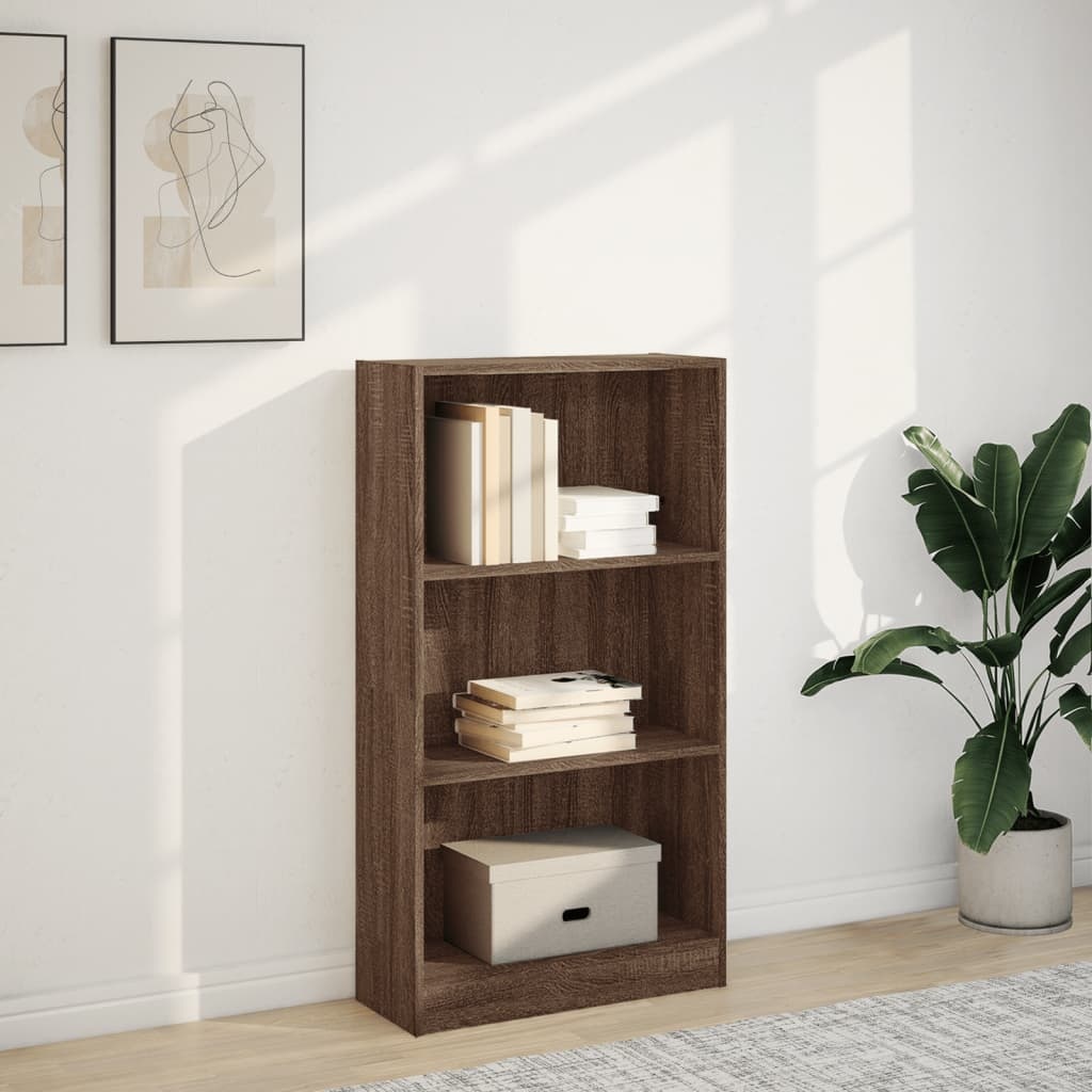 VidaXL Boekenkast 60x24x109 cm bewerkt hout bruin eikenkleurig