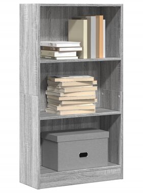 VidaXL Boekenkast 60x24x109 cm bewerkt hout grijs sonoma eikenkleurig