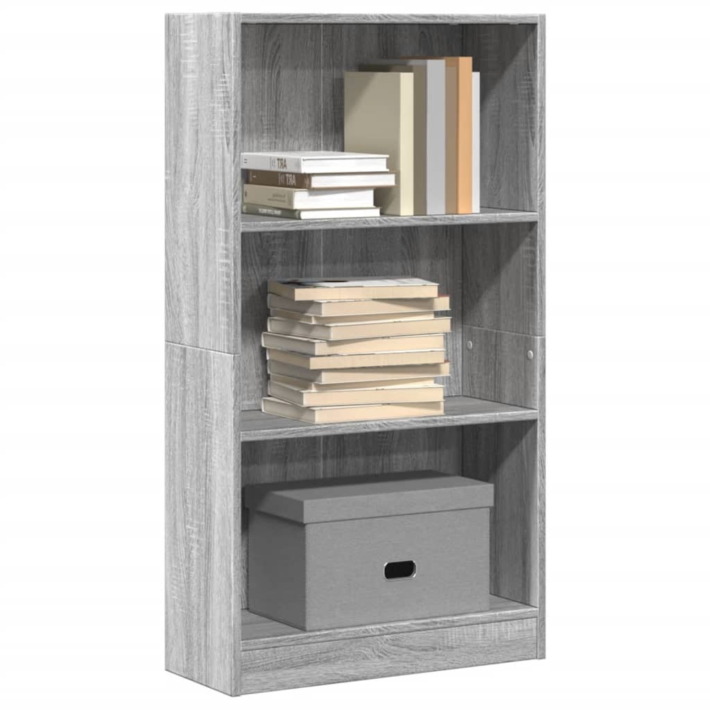 VidaXL Boekenkast 60x24x109 cm bewerkt hout grijs sonoma eikenkleurig
