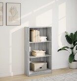 VidaXL Boekenkast 60x24x109 cm bewerkt hout grijs sonoma eikenkleurig