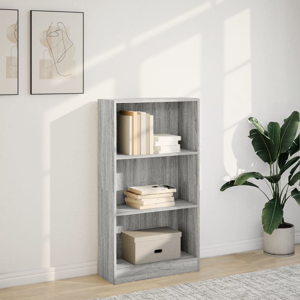 VidaXL Boekenkast 60x24x109 cm bewerkt hout grijs sonoma eikenkleurig