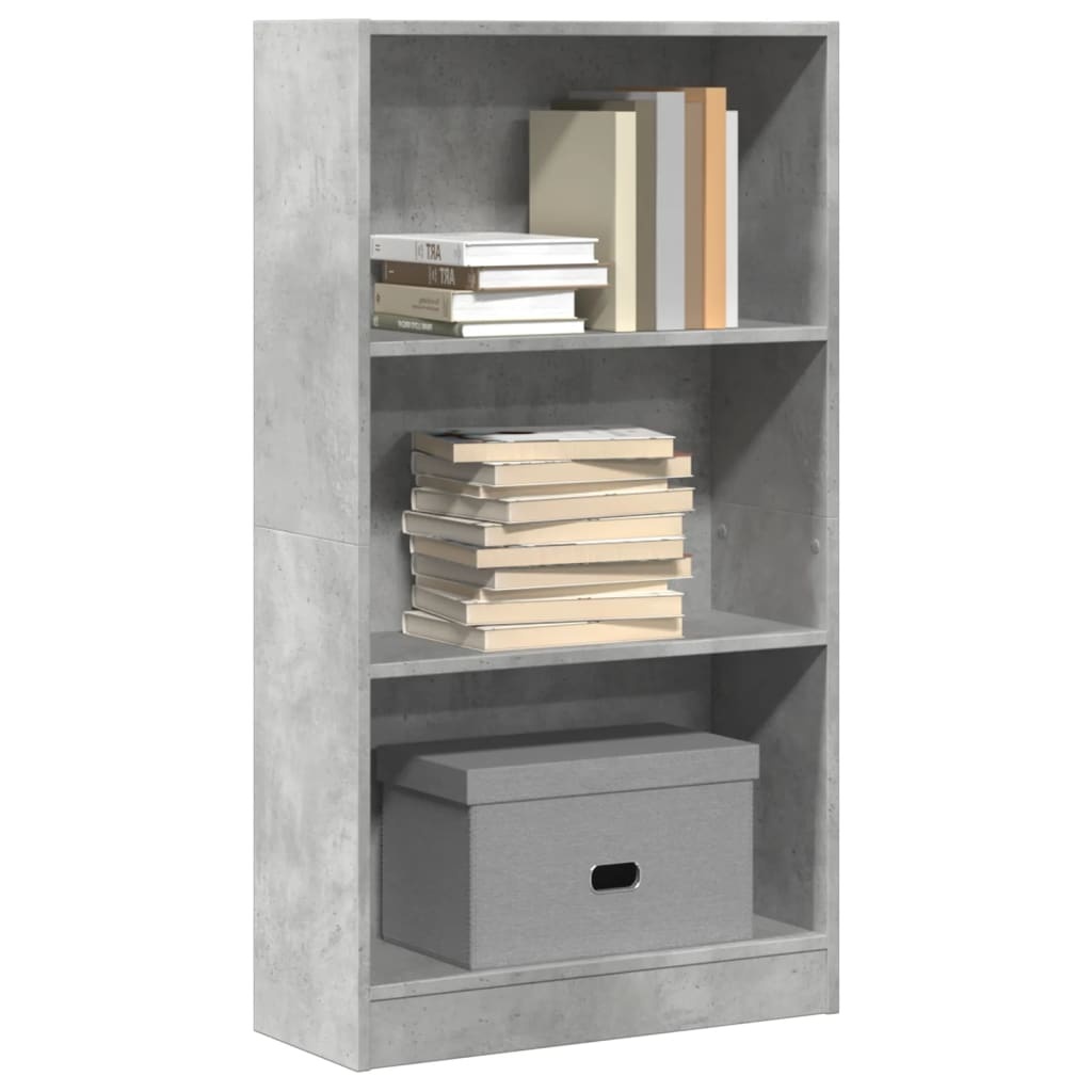 VidaXL Boekenkast 60x24x109 cm bewerkt hout betongrijs