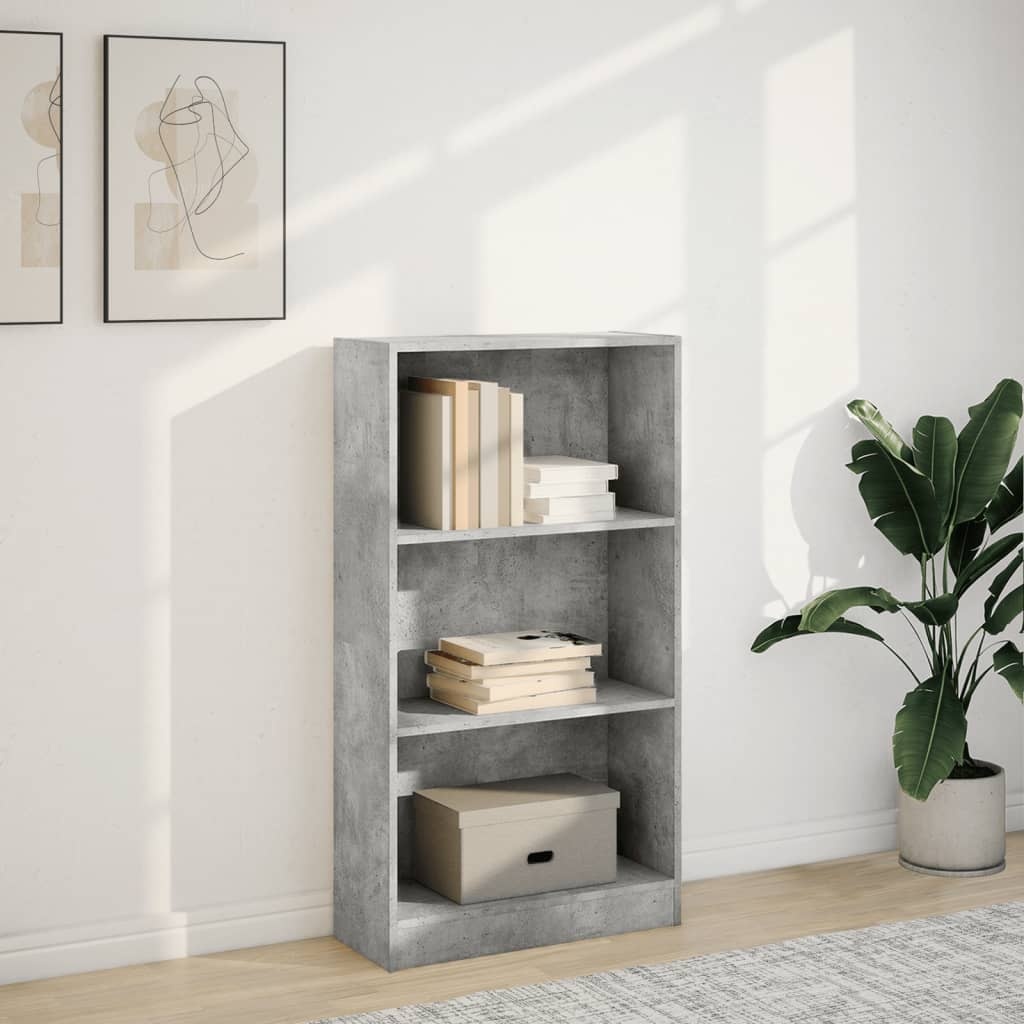 VidaXL Boekenkast 60x24x109 cm bewerkt hout betongrijs