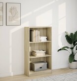 VidaXL Boekenkast 60x24x109 cm bewerkt hout sonoma eikenkleurig