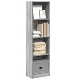 VidaXL Boekenkast 40x24x143 cm bewerkt hout grijs sonoma eikenkleurig