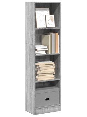 VidaXL Boekenkast 40x24x143 cm bewerkt hout grijs sonoma eikenkleurig