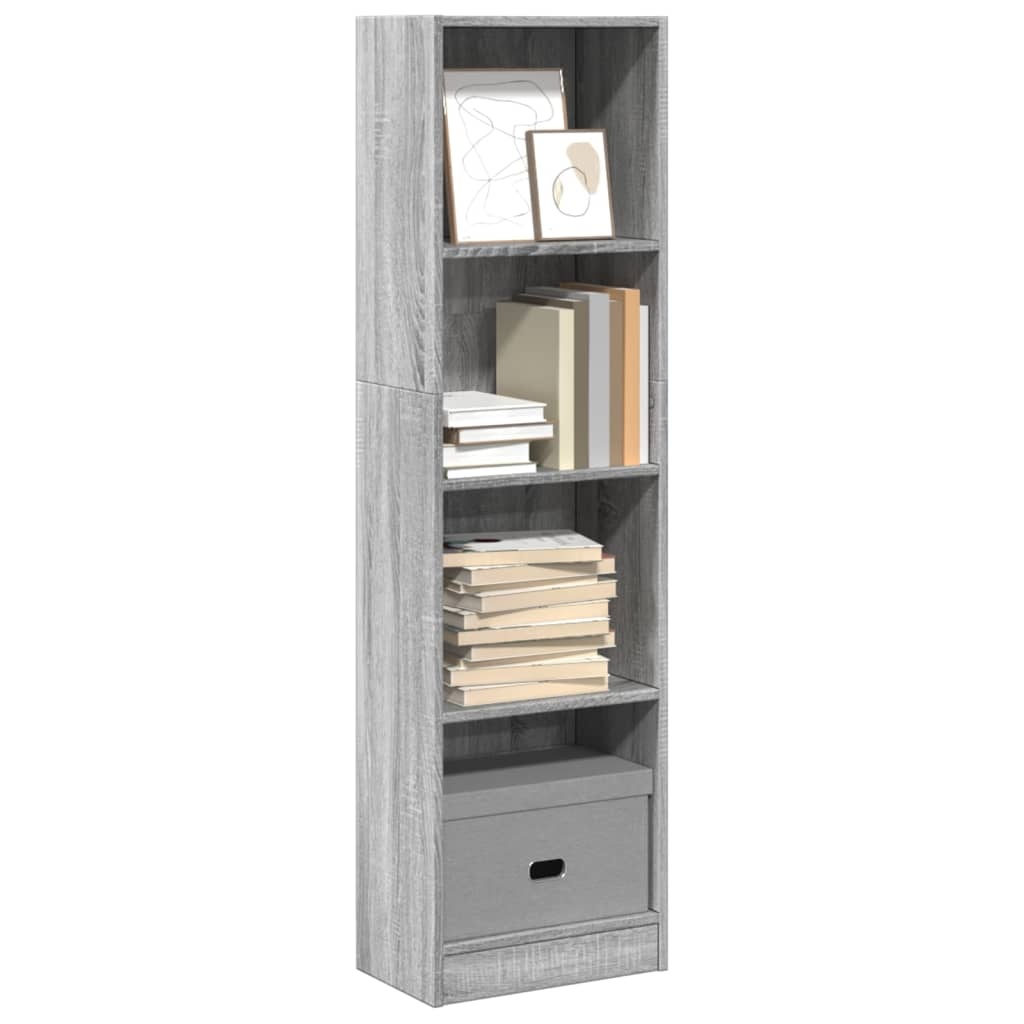 VidaXL Boekenkast 40x24x143 cm bewerkt hout grijs sonoma eikenkleurig