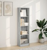 VidaXL Boekenkast 40x24x143 cm bewerkt hout grijs sonoma eikenkleurig