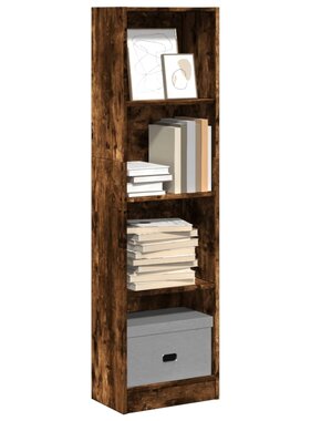 VidaXL Boekenkast 40x24x143 cm bewerkt hout gerookt eikenkleurig