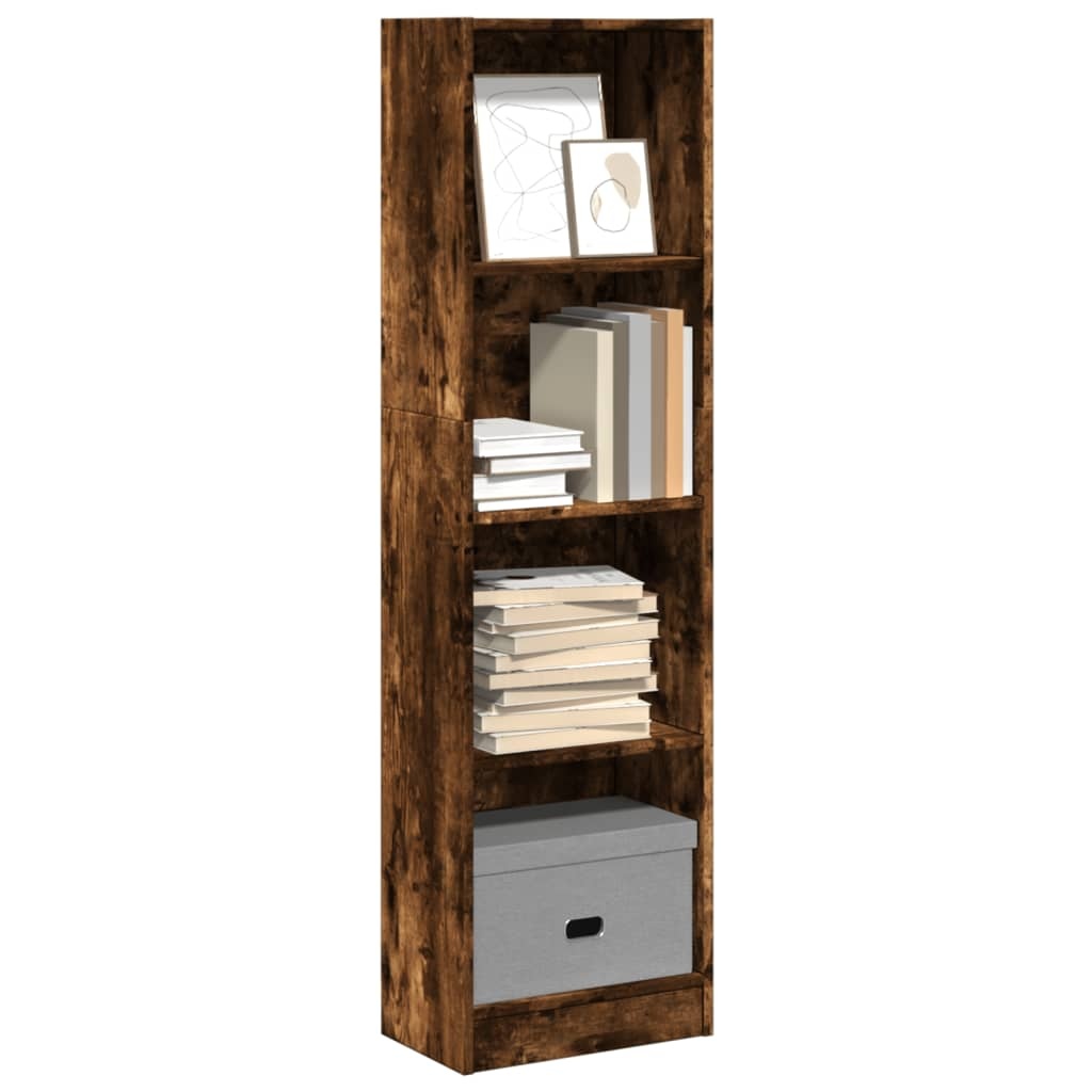 VidaXL Boekenkast 40x24x143 cm bewerkt hout gerookt eikenkleurig